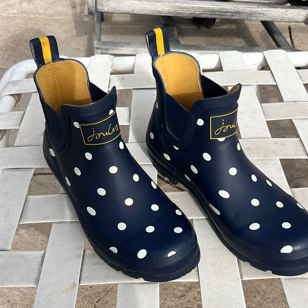 Joules ankle rain boots